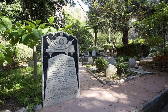 Trafalgar Cemetery, Gibraltar (photo courtesy Wikimedia Commons)