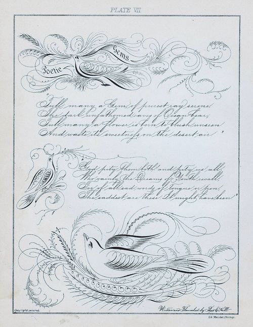 Spencerian handwriting of the Victorian era